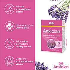 GS Anxiolan s levandulí, 30 tablet