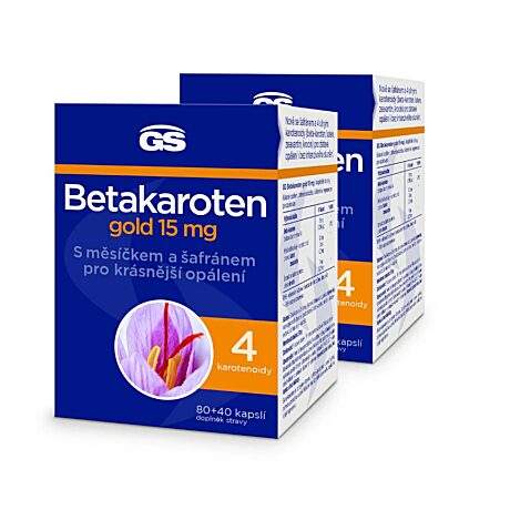 GS Betakaroten gold 15 mg, 2 × 120 kapslí