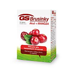 GS Brusinky Akut + manosa, 20 tablet, 2+1 ZDARMA