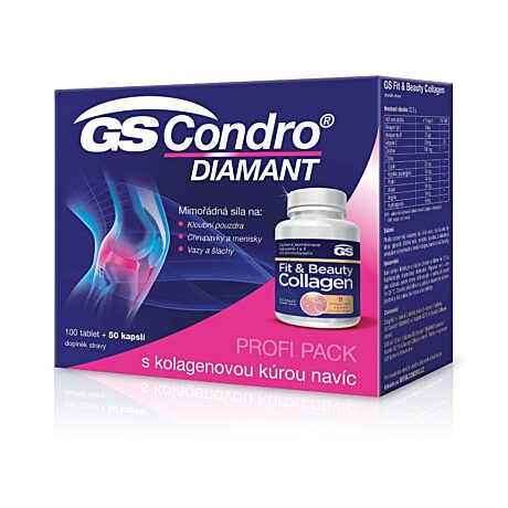 GS Condro DIAMANT PROFI PACK, 100 tablet + 50 kapslí