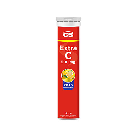 GS Extra C 500 citron, 20+5 šumivých tablet