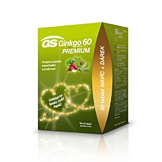 GS Ginkgo 60 PREMIUM, 60+30 tablet, dárkové balení