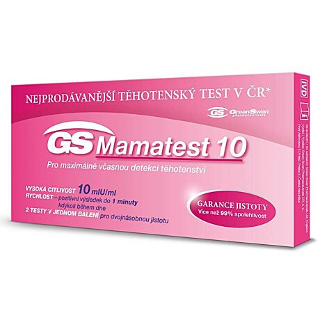 GS Mamatest 10 Těhotenský test, 2×2 ks