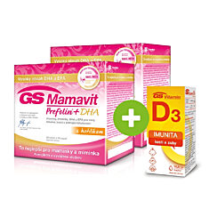 GS Mamavit Prefolin+DHA, 60 tablet + 60 kapslí