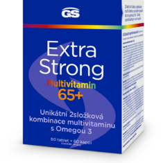 GS Extra Strong Multivitamin 65+, 60 tablet + 60 kapslí, dárkové balení 2023