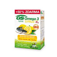 GS Omega 3 CITRUS +D3, 60+30 kapslí