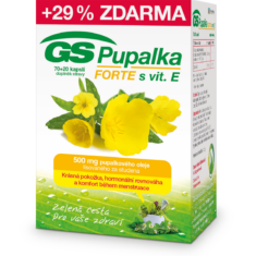 GS Pupalka FORTE s vitaminem E, 70+20 kapslí