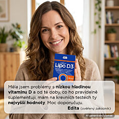 GS Vitamin Lipo D3 1000 IU, 4 × 60 kapslí
