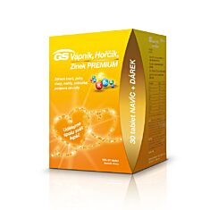 GS Vápník, Hořčík, Zinek PREMIUM, 100+30 tablet s vitaminem D, dárkové balení