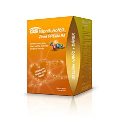 GS Vápník, Hořčík, Zinek PREMIUM, 100+30 tablet s vitaminem D, dárkové balení