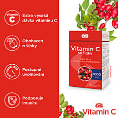 GS Vitamin C 1000 se šípky, 4 × 120 tablet