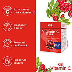 GS Vitamin C 1000 se šípky, 50+10 tablet