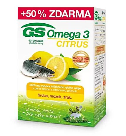 GS Omega 3 CITRUS, 60+30 kapslí