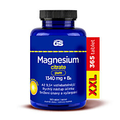 GS Magnesium citrate PURE 1340 mg + B6, 365 tablet XXL