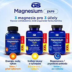 GS Magnesium citrate PURE 1340 mg + B6, 365 tablet XXL