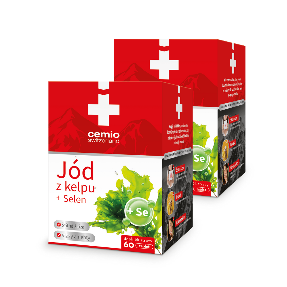 Cemio Jód z Kelpu + Selen, 2 × 60 tablet