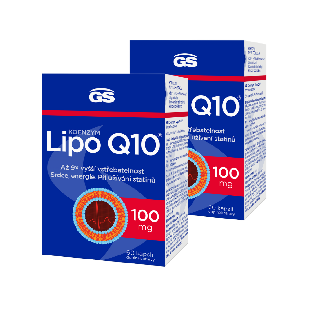 GS Koenzym Lipo Q10® 100 mg, 2 × 60 kapslí