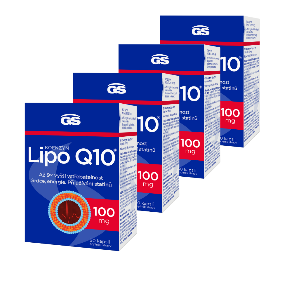 GS Koenzym Lipo Q10® 100 mg, 4 × 60 kapslí