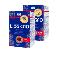 GS Koenzym Lipo Q10 100 mg, 2 x 60+10 kapslí NAVÍC, dárkové balení 2025