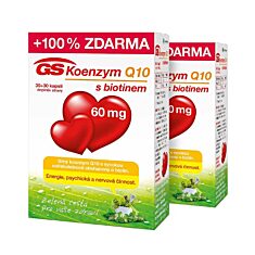 GS Koenzym Q10 s biotinem 60 mg, 2 × 60 kapslí