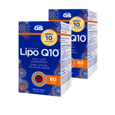 GS Koenzym Lipo Q10 60 mg, 2 x 60+10 kapslí NAVÍC, dárkové balení 2025