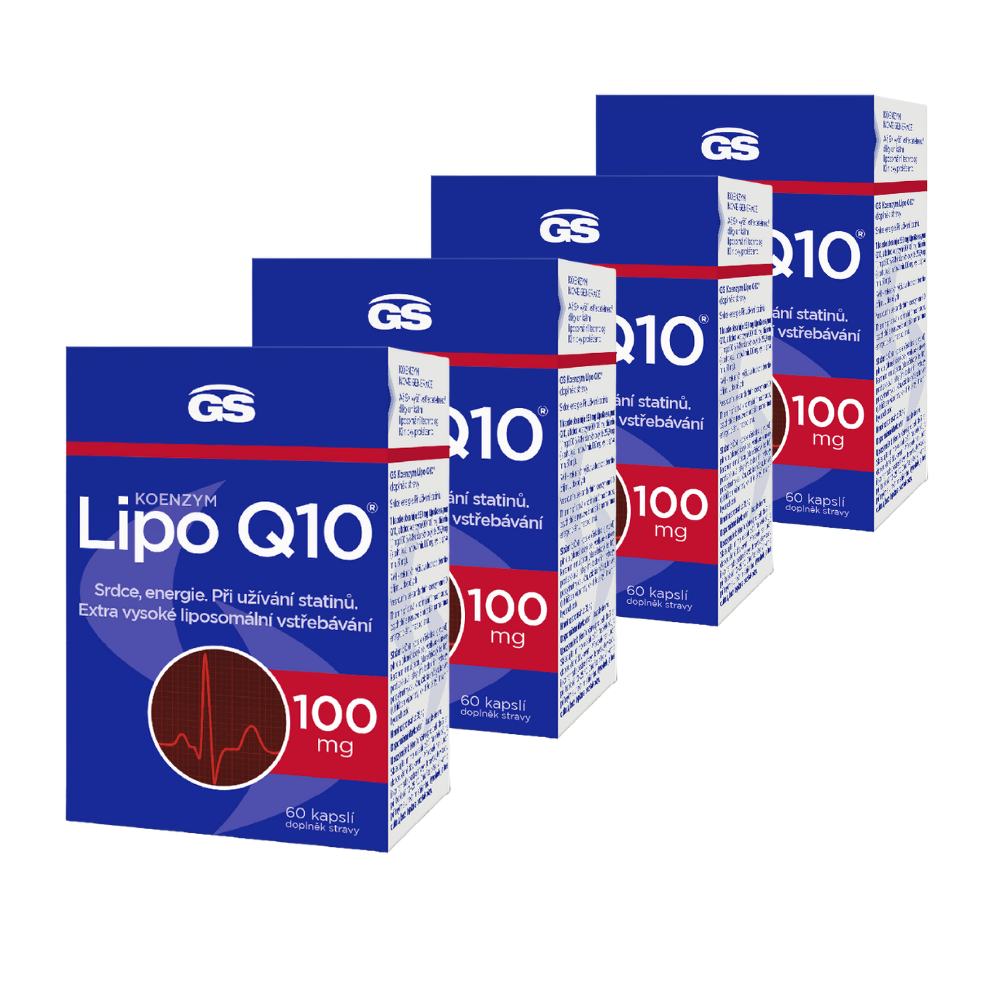 GS Koenzym Lipo Q10® 100 mg, 4 x 60 kapslí