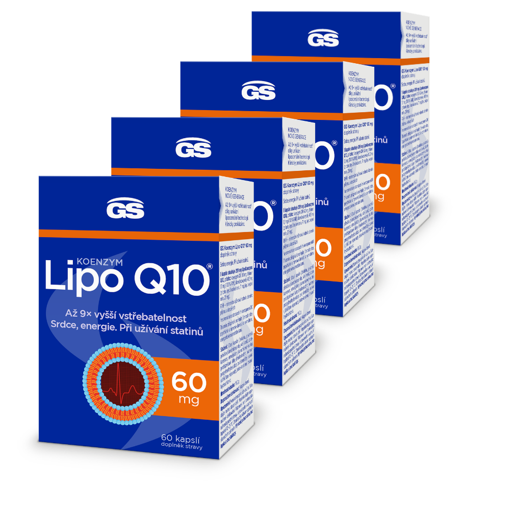 GS Koenzym Lipo Q10® 60 mg, 4 × 60 kapslí