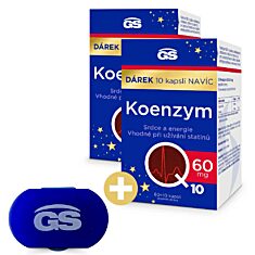 GS Koenzym Q10 60 mg, 2 x 60+10 kapslí NAVÍC, dárkové balení 2023