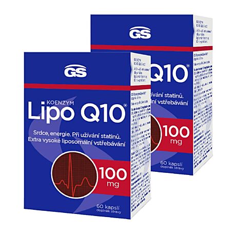 GS Koenzym Lipo Q10® 100 mg, 2 x 60 kapslí