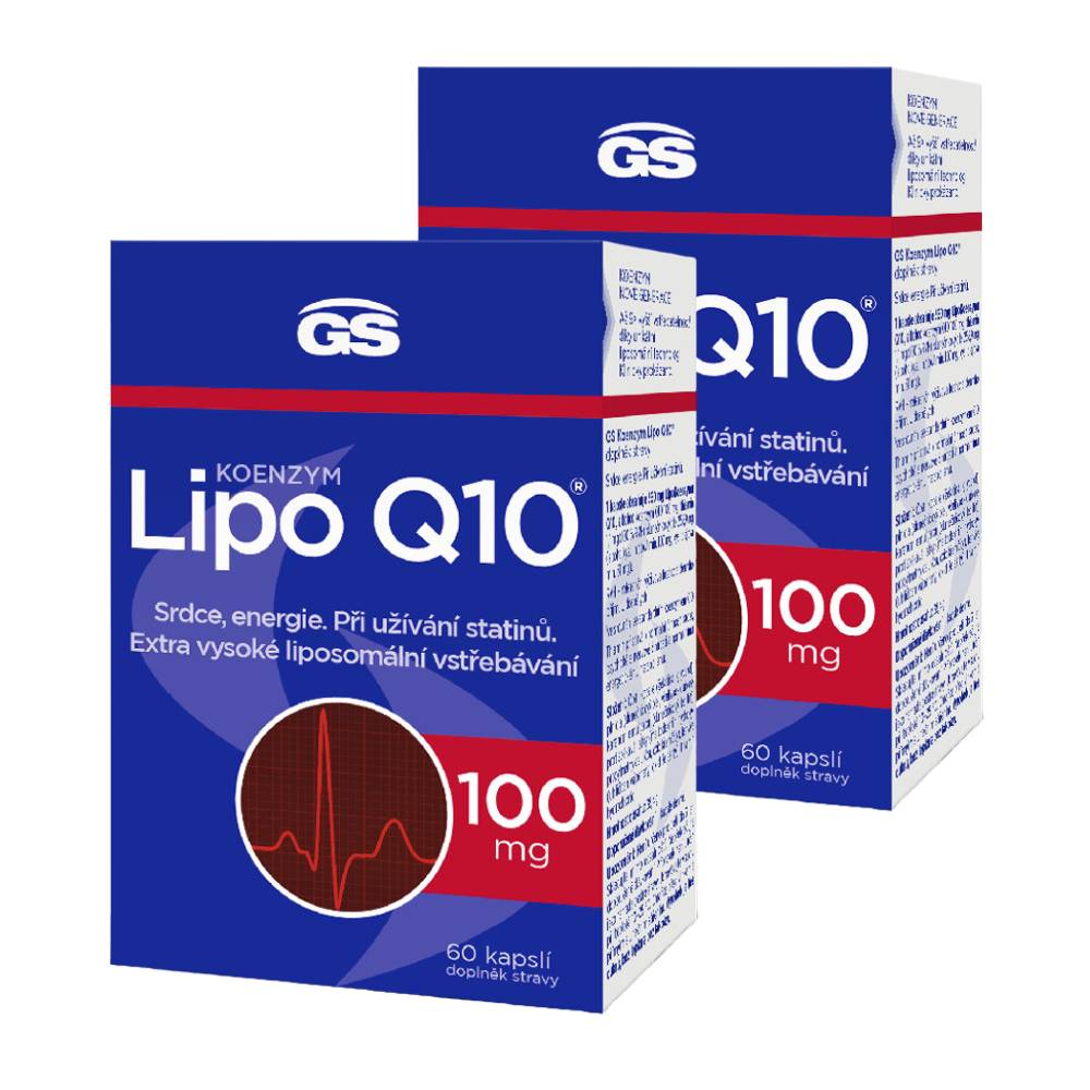 GS Koenzym Lipo Q10® 100 mg, 2 × 60 kapslí