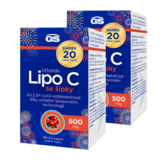GS Vitamin Lipo C 500 mg se šípky, 2 × 90+20 kapslí NAVÍC, dárkové balení