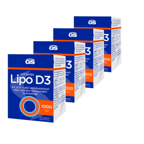 GS Vitamin Lipo D3 1000 IU, 4 × 60 kapslí