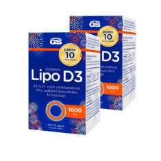 GS Vitamin Lipo D3 1000 IU, 2 x 60+10 kapslí NAVÍC, dárkové balení 2025