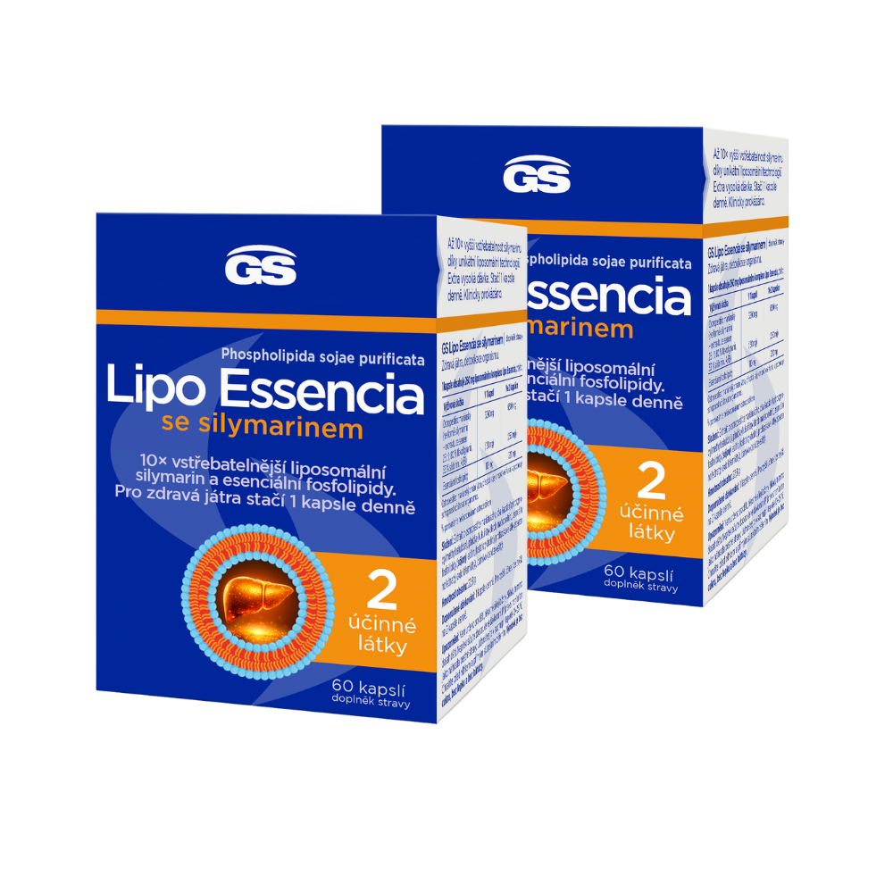 GS Lipo Essencia se silymarinem, 2 x 60 kapslí