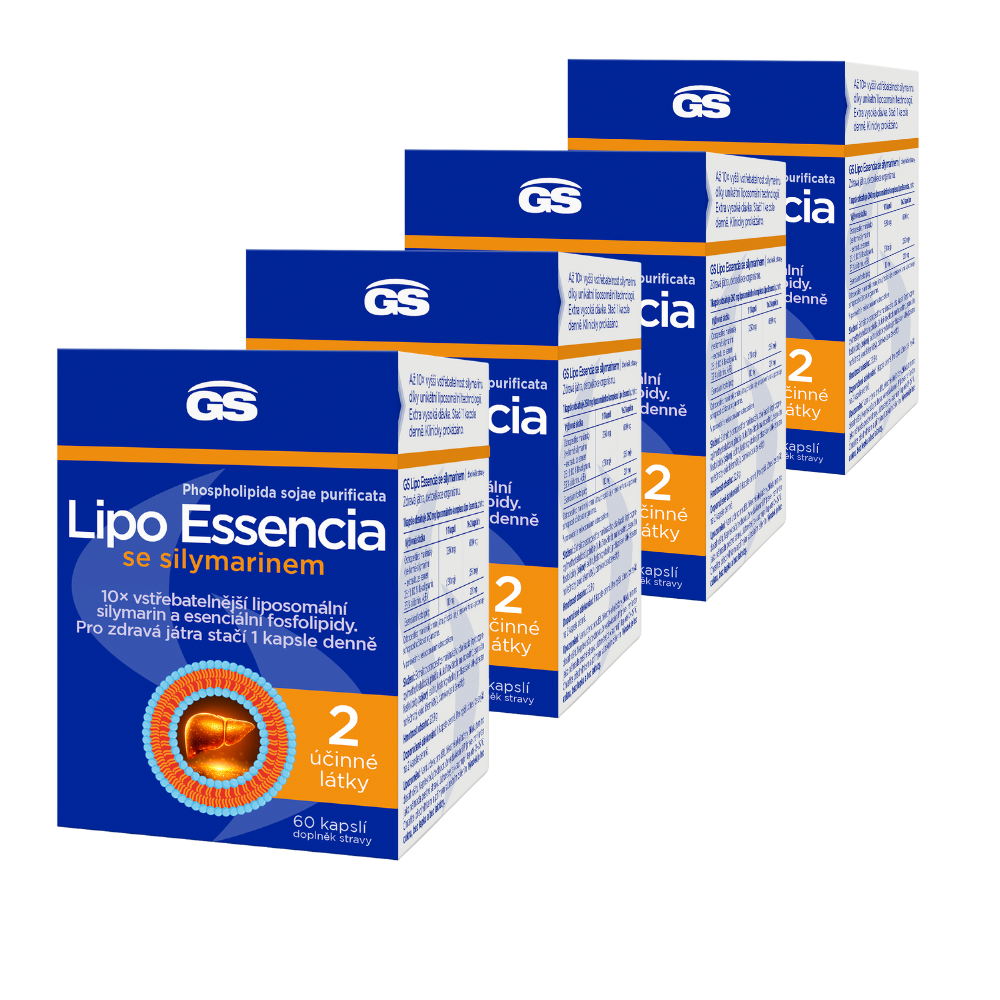GS Lipo Essencia se silymarinem, 4 x 60 kapslí