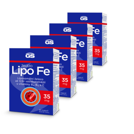 GS Železo Lipo Fe, 4 × 30 kapslí
