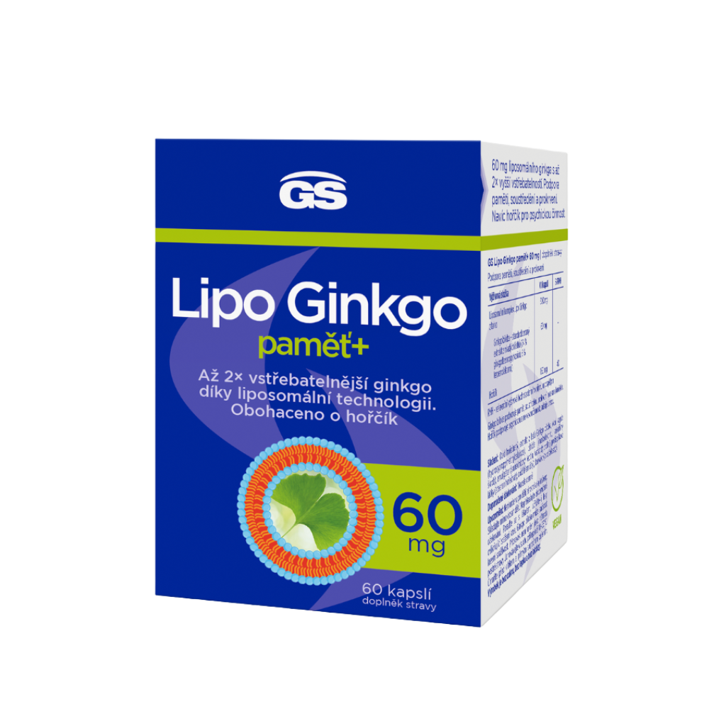 Levně GS Lipo Ginkgo paměť+ 60 mg, 60 kapslí