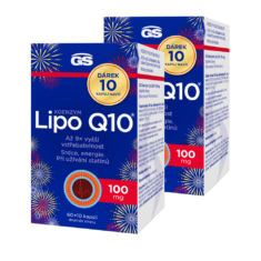 GS Koenzym Lipo Q10 100 mg, 2 × 60+10 kapslí NAVÍC, dárkové balení
