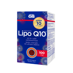 GS Koenzym Lipo Q10 100 mg, 60+10 kapslí NAVÍC, dárkové balení