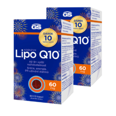 GS Koenzym Lipo Q10 60 mg, 2 × 60+10 kapslí NAVÍC, dárkové balení