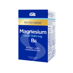 GS Magnesium citrát 1340 mg + B6, 50 + 50 tablet