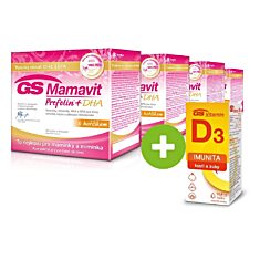 GS Mamavit Prefolin+DHA, 120 tablet + 120 kapslí
