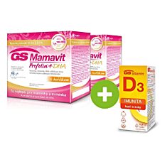 GS Mamavit Prefolin+DHA, 60 tablet + 60 kapslí