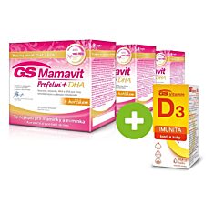 GS Mamavit Prefolin+DHA, 90 tablet + 90 kapslí