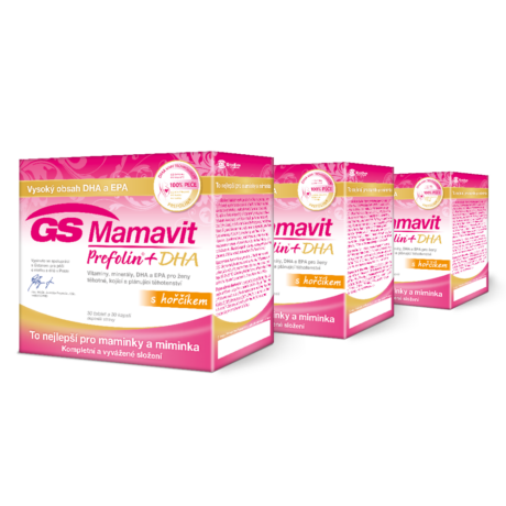 GS Mamavit Prefolin+DHA, 90 tablet + 90 kapslí
