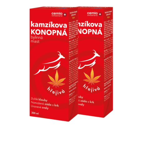 Cemio Kamzíkova konopná bylinná mast hřejivá, 2 x 200 ml
