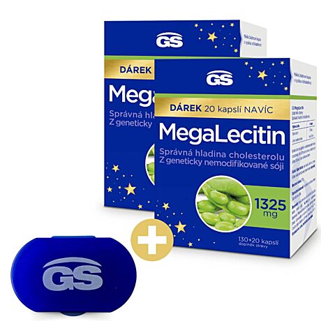 GS Megalecitin, 2 x 130+20 kapslí NAVÍC, dárkové balení 2023