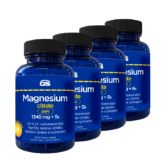 GS Magnesium citrate pure 1340 mg + B6, 4 × 70+30 tablet