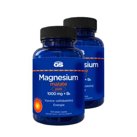 GS Magnesium malate pure 1000 mg + B6, 2 × 100 tablet