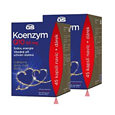 GS Koenzym Q10 60 mg, 2 × 90 kapslí, dárkové balení 2022